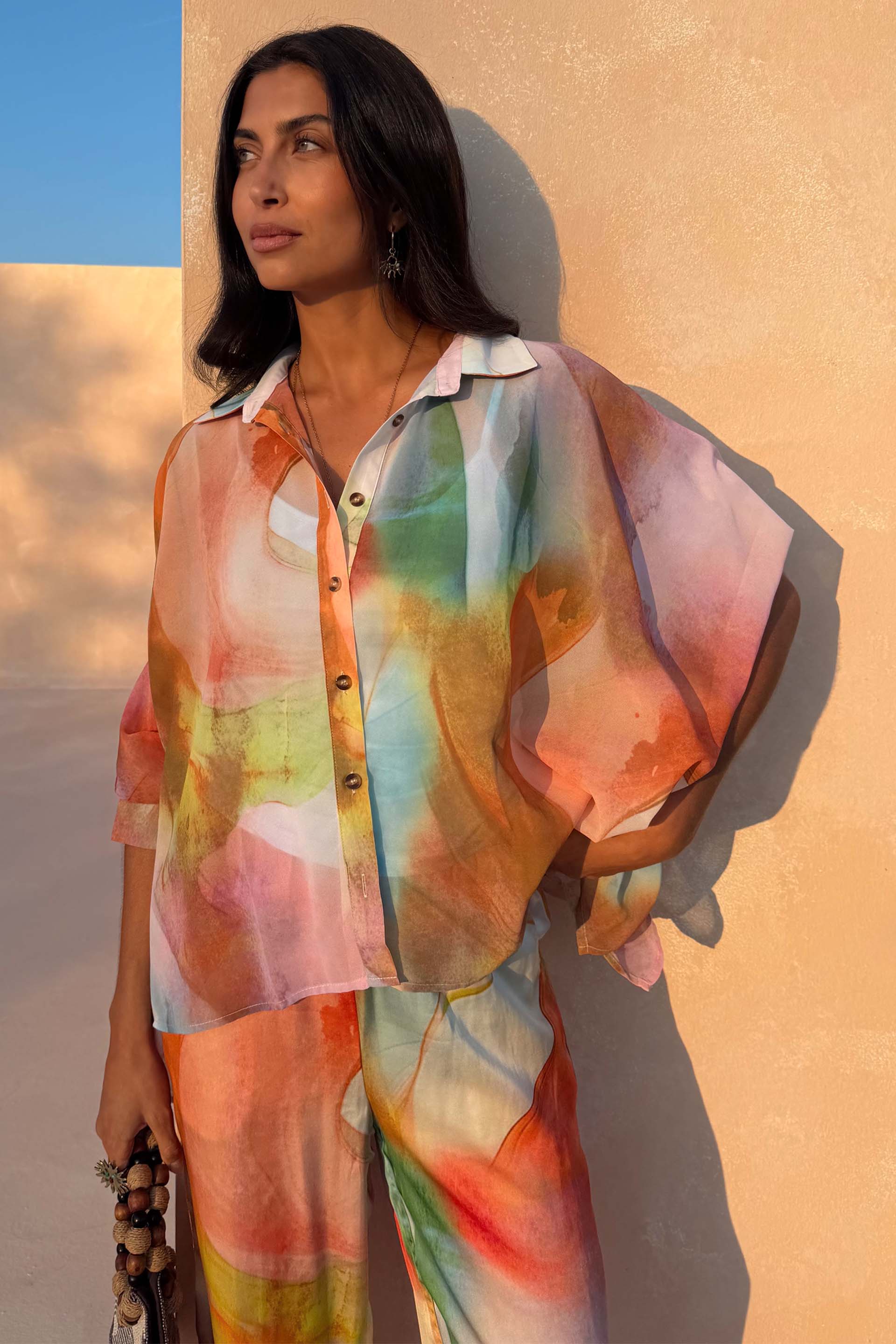 Abstract Cape Shirt - Image 4