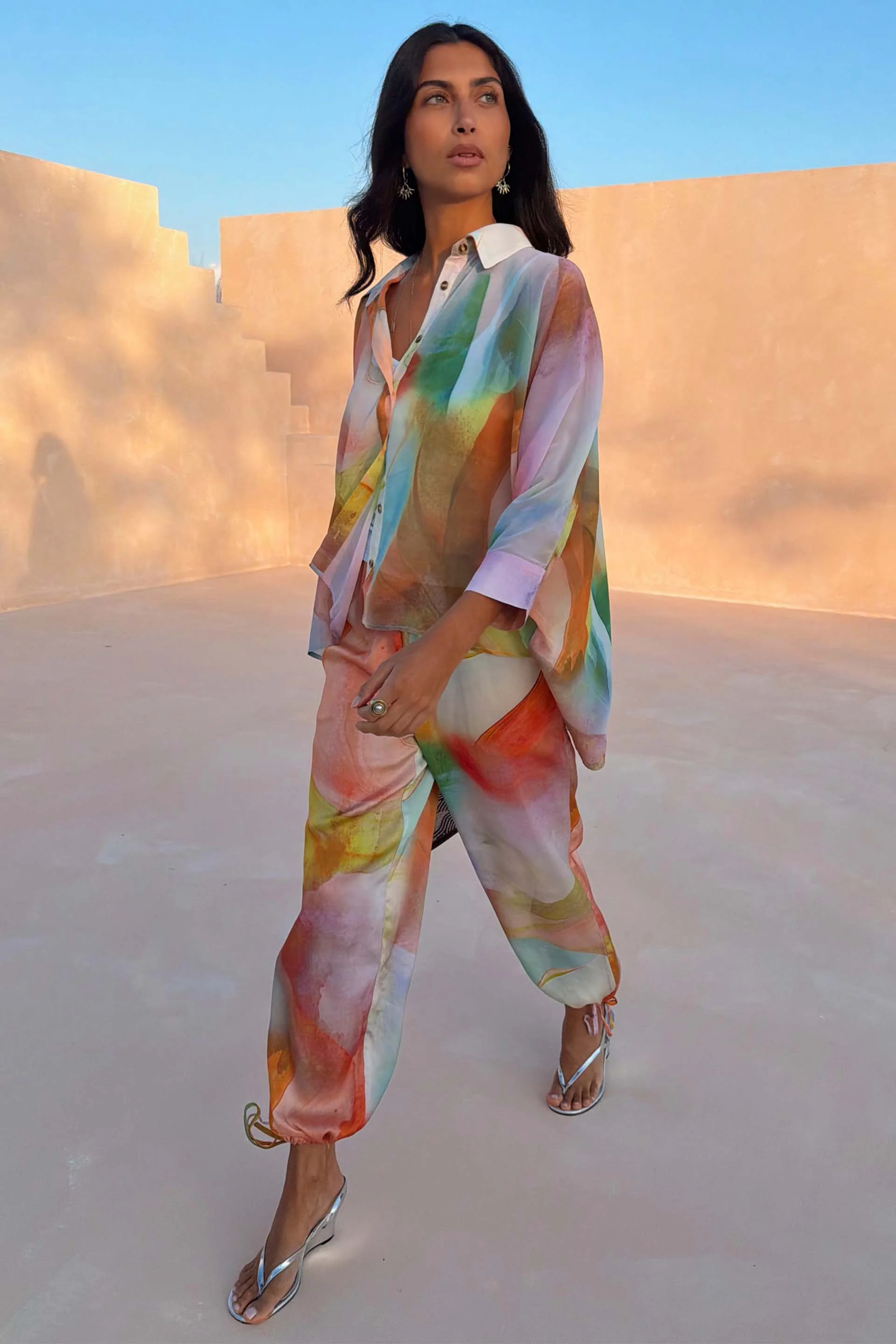 Abstract Cape Shirt - Image 6