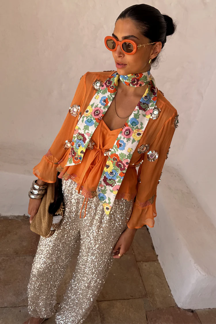 Apricot Embellished Top - Image 9