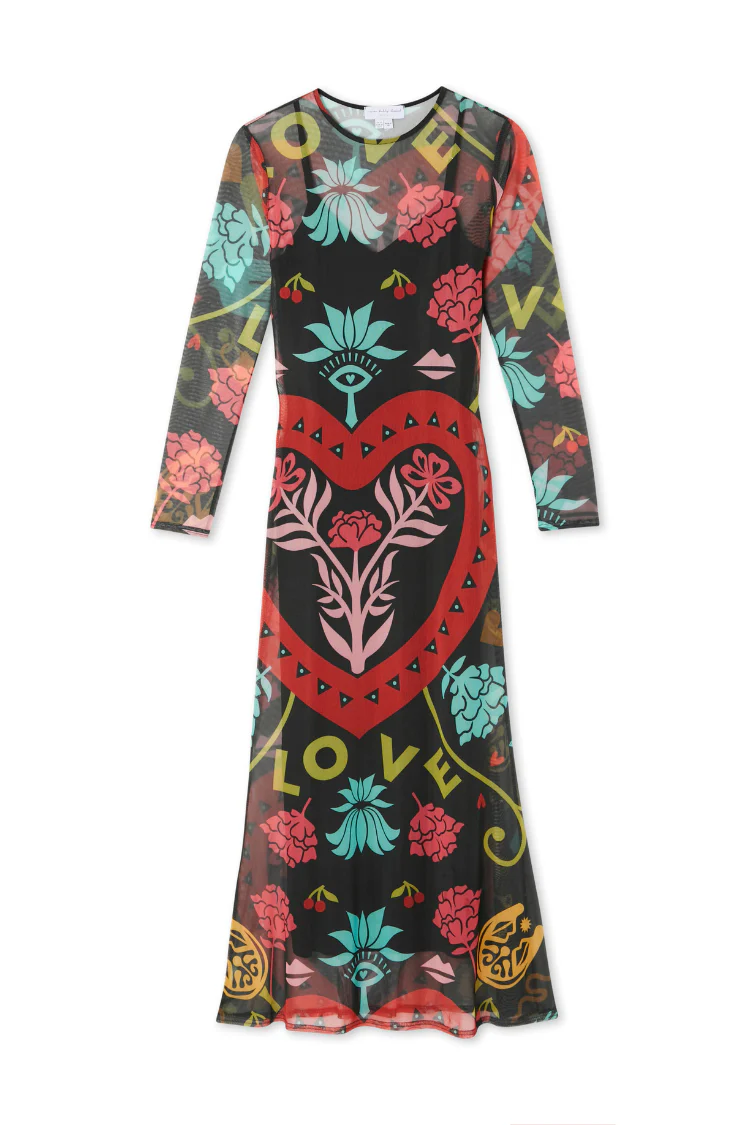 Black Amara Mesh Dress - Image 9