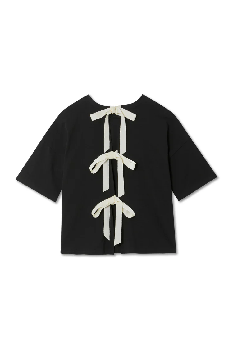 Black Bow Back T-Shirt - Image 10