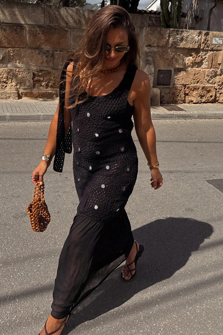 Black Crochet Alicia Dress - Image 2