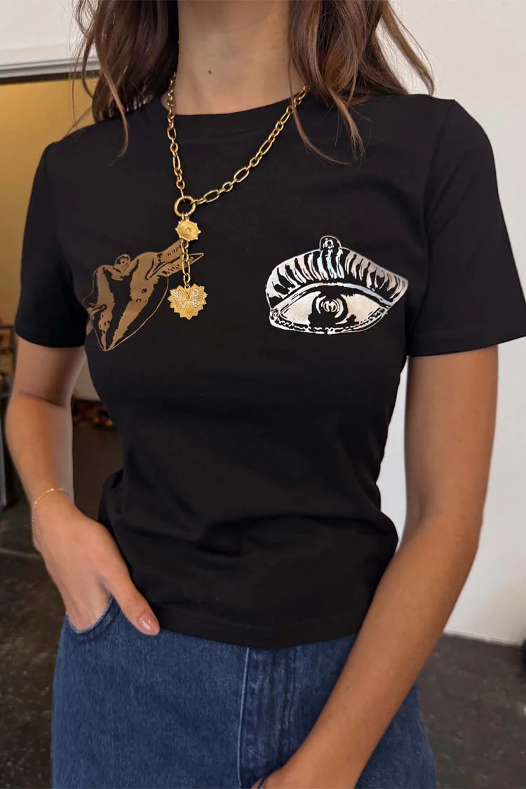 Black Deloris Foil Baby T Shirt - Image 3