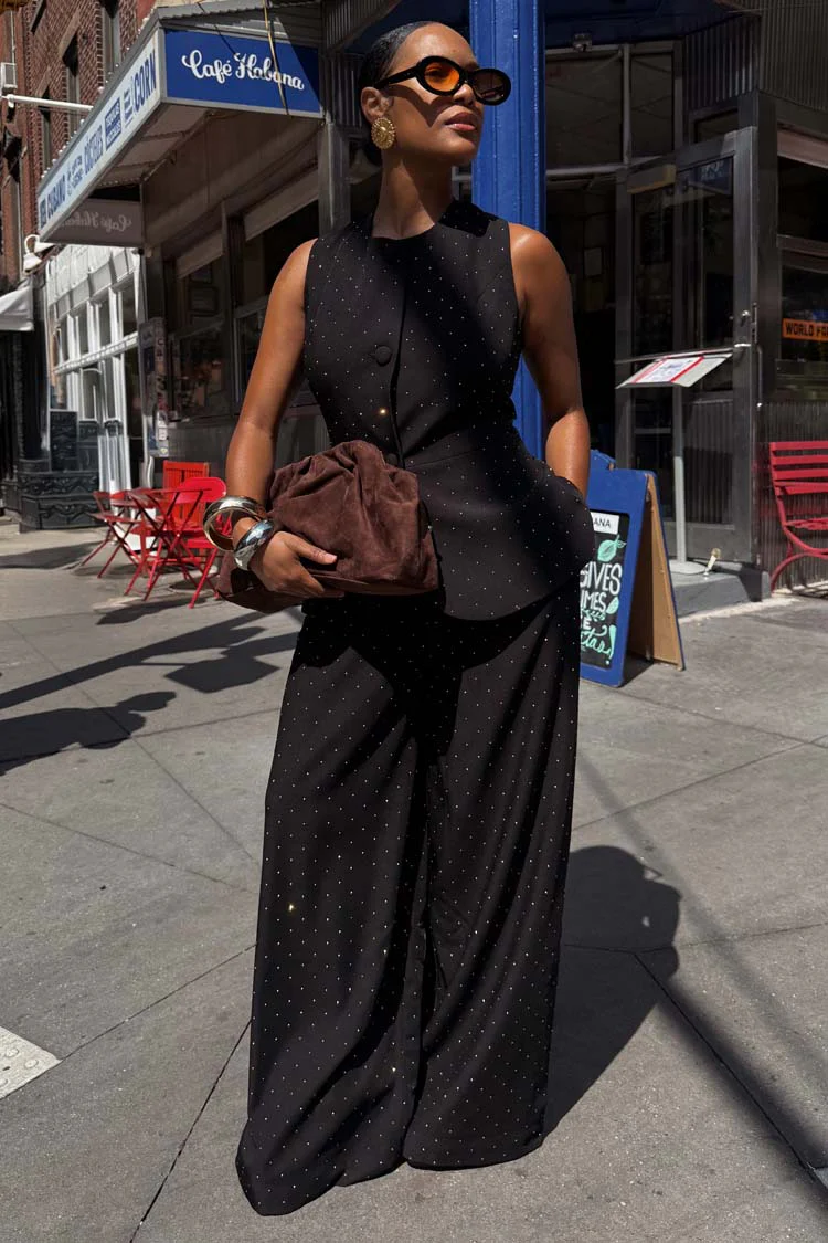Black Hotfix Marnie Trousers - Image 4