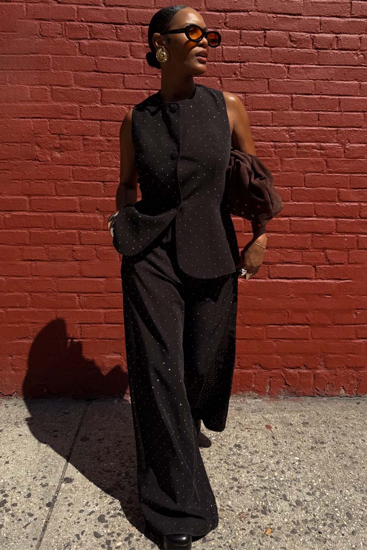 Black Hotfix Marnie Trousers - Image 8