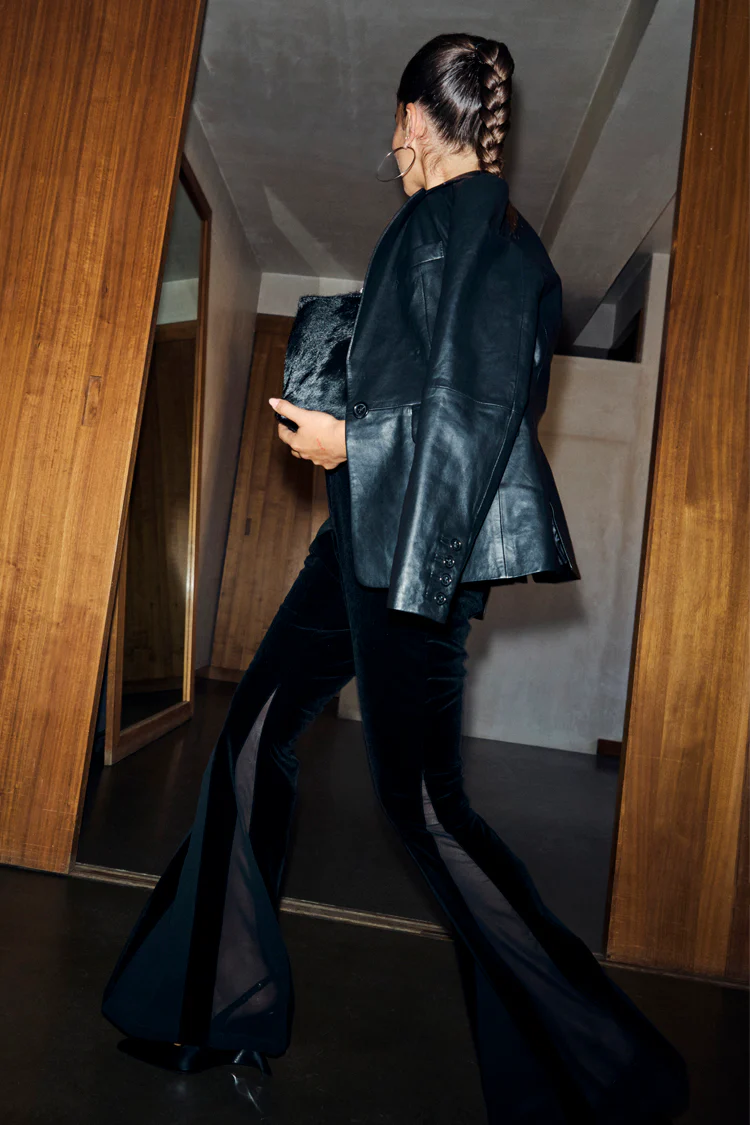 Black Leather Blazer - Image 10