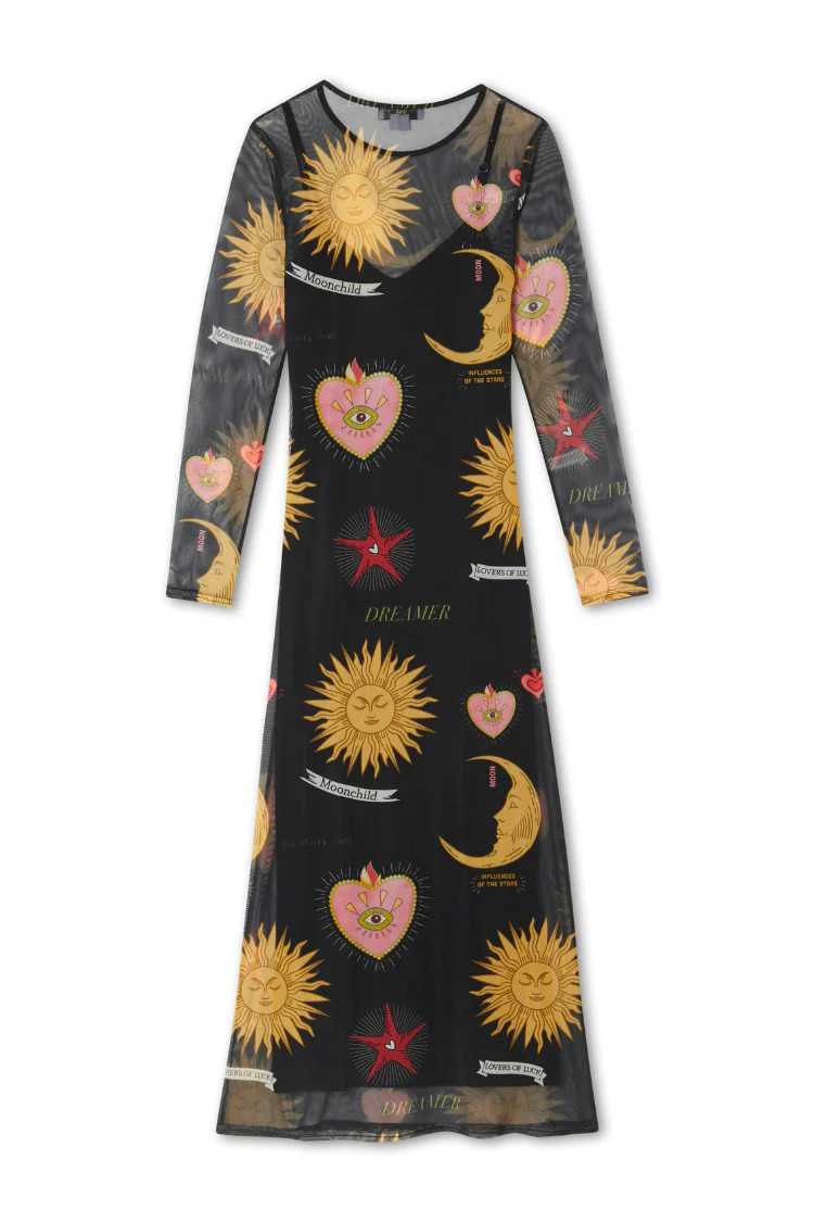 Black Mystical Mesh Dress - Image 11