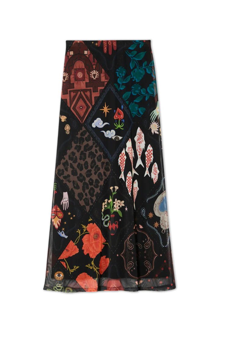 Night Garden Mesh Dorris Skirt - Image 8