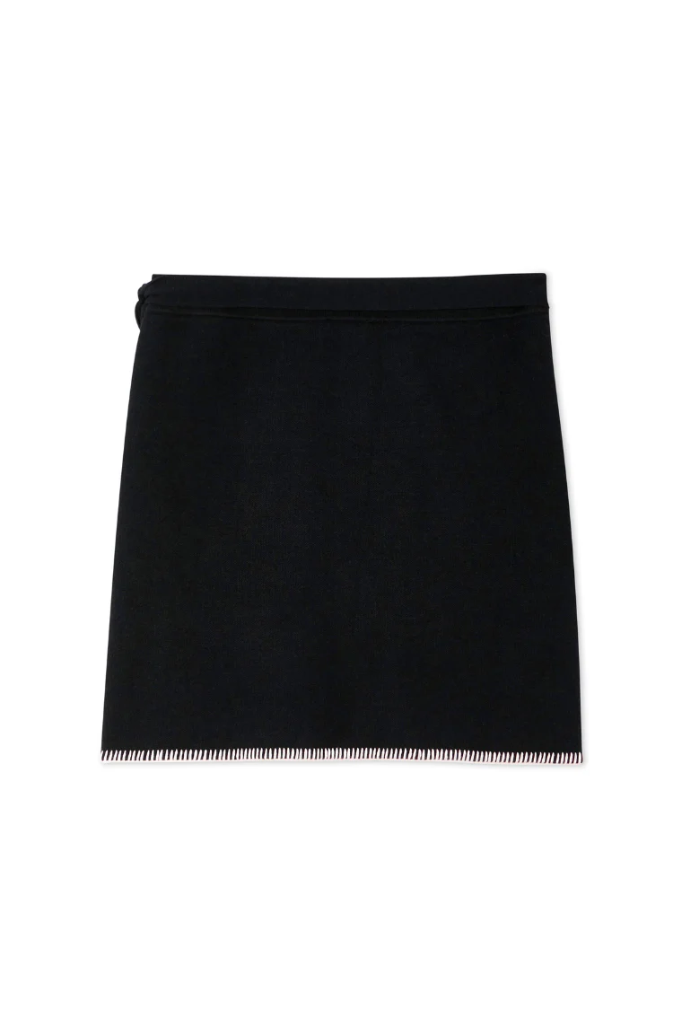 Black Night Garden Mini Wrap Skirt - Image 10