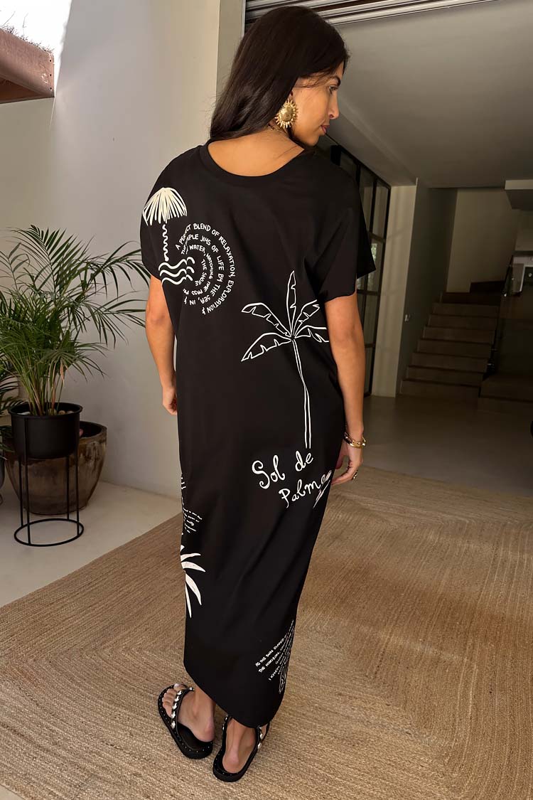 Black Palma T Shirt Dress - Image 10
