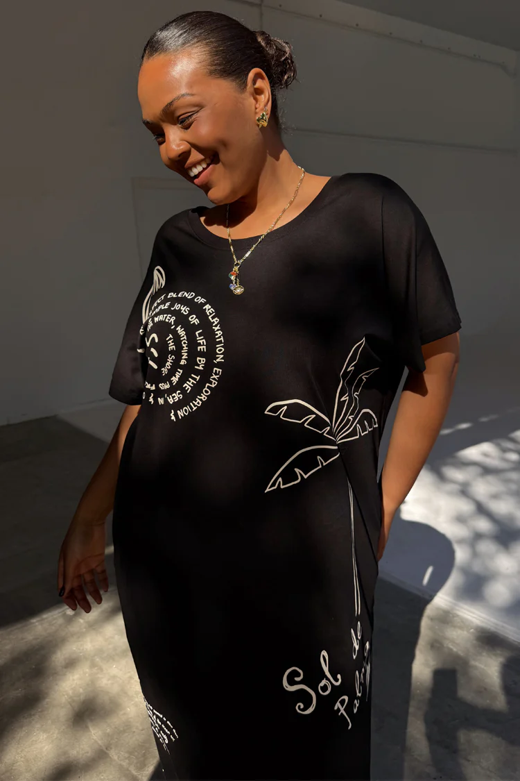 Black Palma T Shirt Dress - Image 12