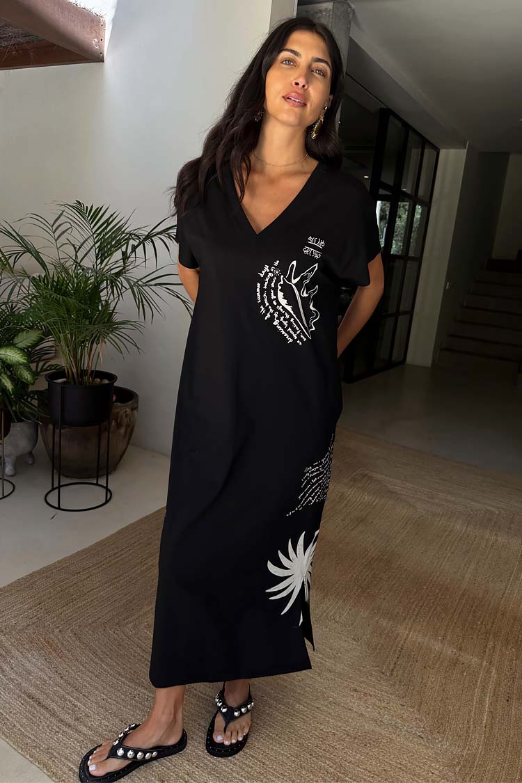 Black Palma T Shirt Dress - Image 4