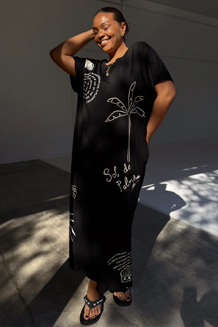 Black Palma T Shirt Dress - Image 5