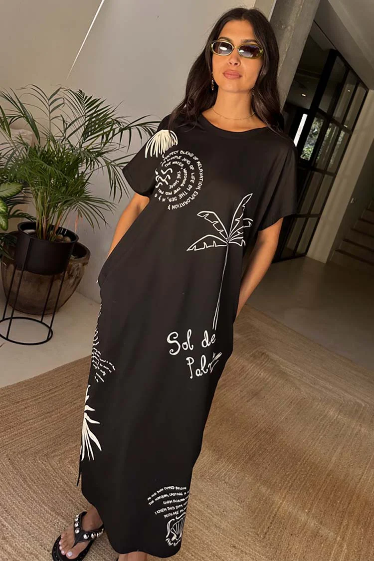 Black Palma T Shirt Dress - Image 6