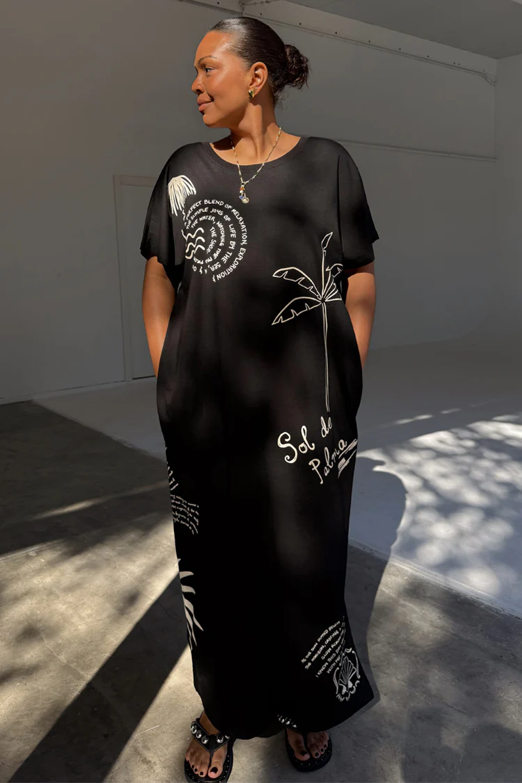 Black Palma T Shirt Dress - Image 7