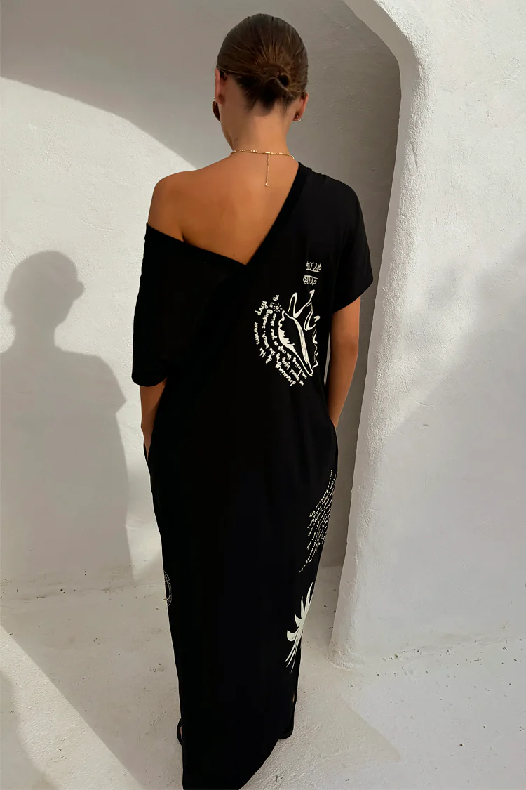 Black Palma T Shirt Dress - Image 8