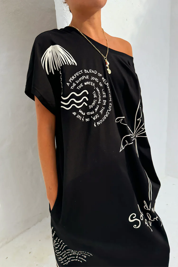 Black Palma T Shirt Dress - Image 9