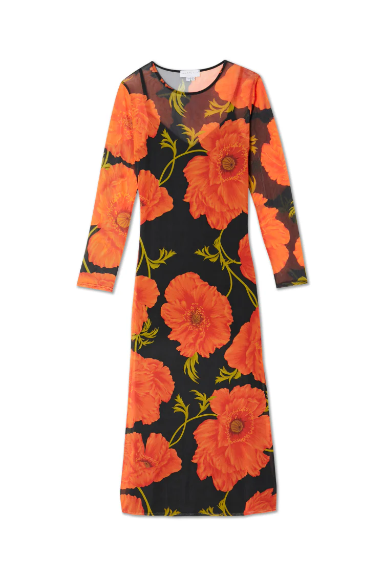Black Poppy Aria Mesh Dress Petite - Image 15