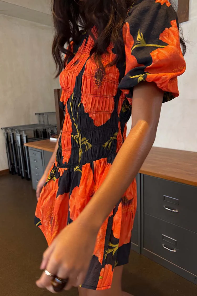Black Poppy Mini Nara Dress - Image 7