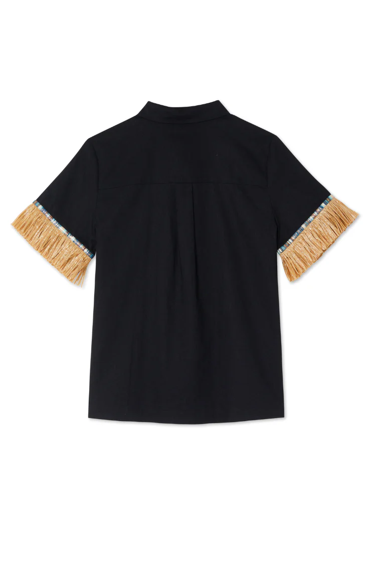 Black Raffia Shirt - Image 9