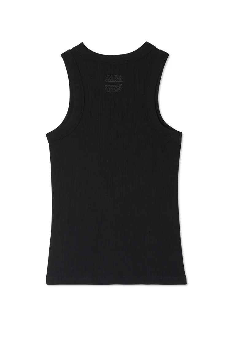 Black Ribbed Tank - Image 13