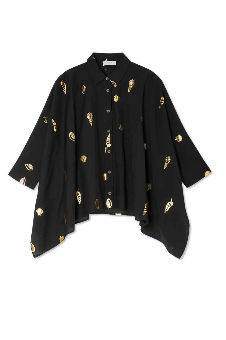 Black Shell Cape Shirt - Image 13