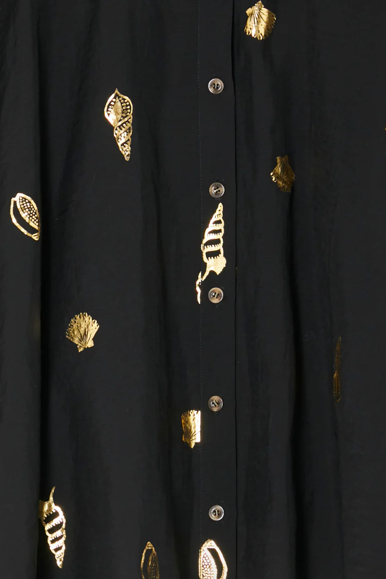 Black Shell Cape Shirt - Image 14