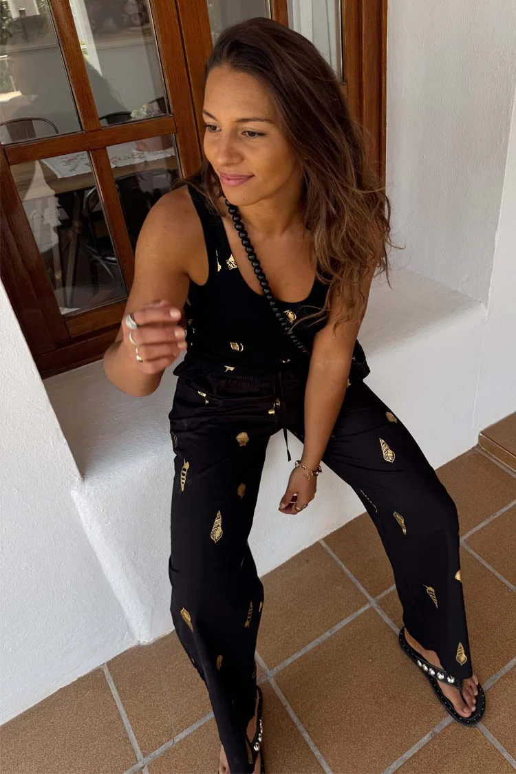 Black Shell Elissa Trousers Petite - Image 4