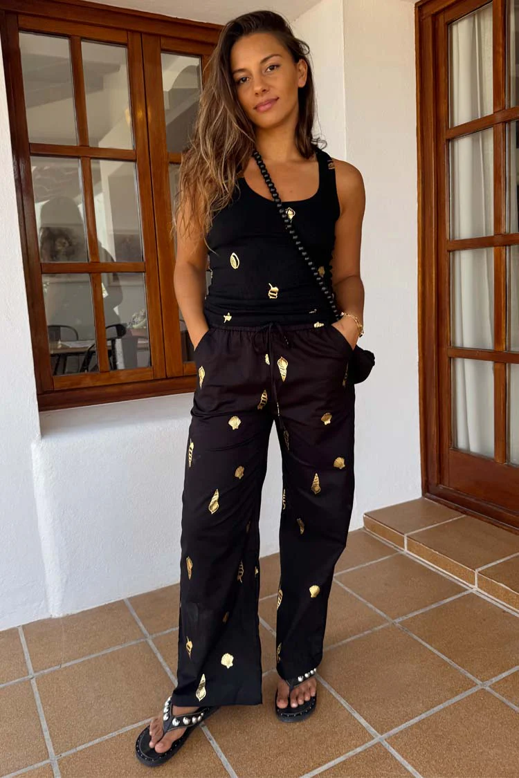 Black Shell Elissa Trousers Petite - Image 5
