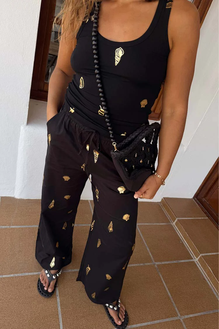Black Shell Elissa Trousers Petite - Image 7