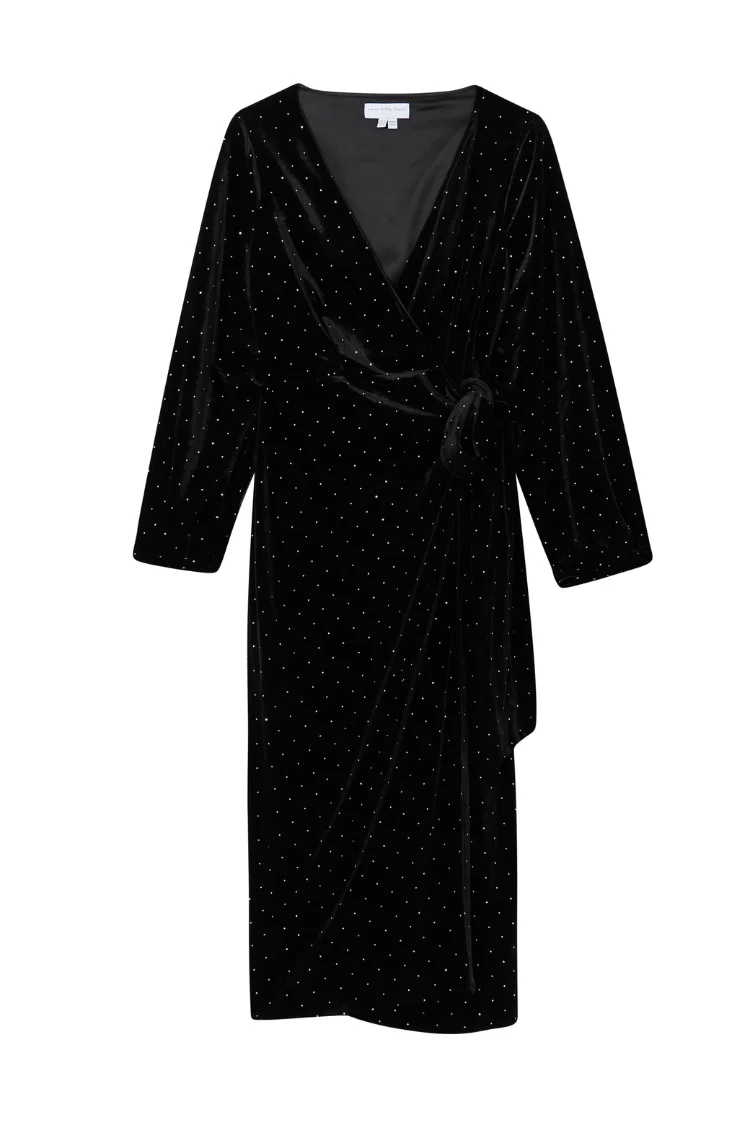 Black Velvet Midi Vienna Dress Petite - Image 9