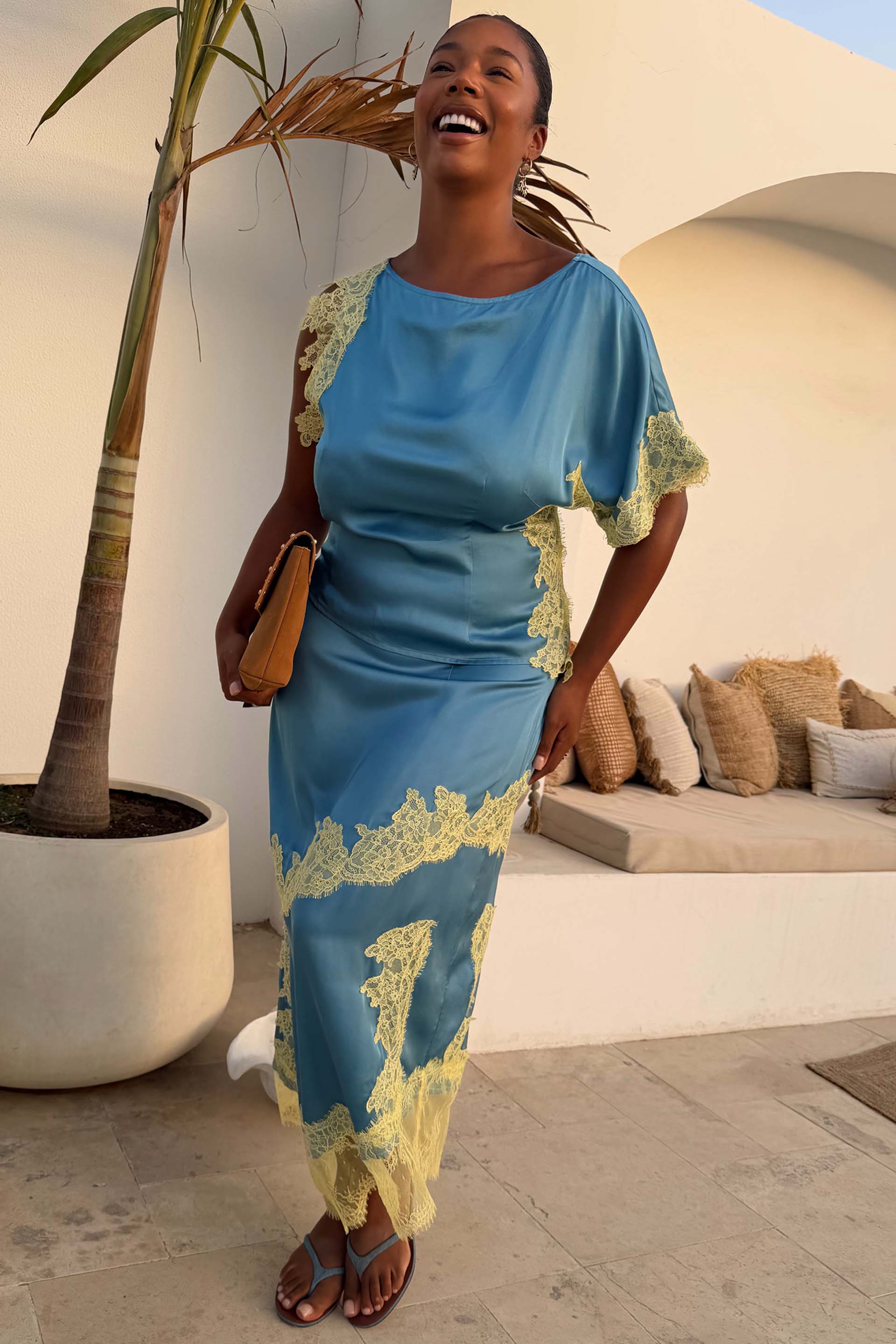 Blue and Lemon Millie Skirt - Image 5