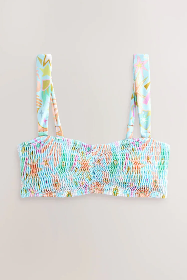 Blue Dreamer Shirred Bandeau Top - Image 10