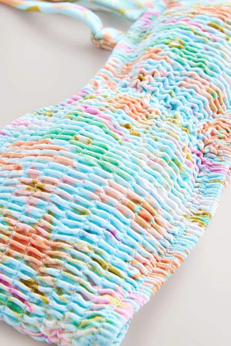 Blue Dreamer Shirred Bandeau Top - Image 12