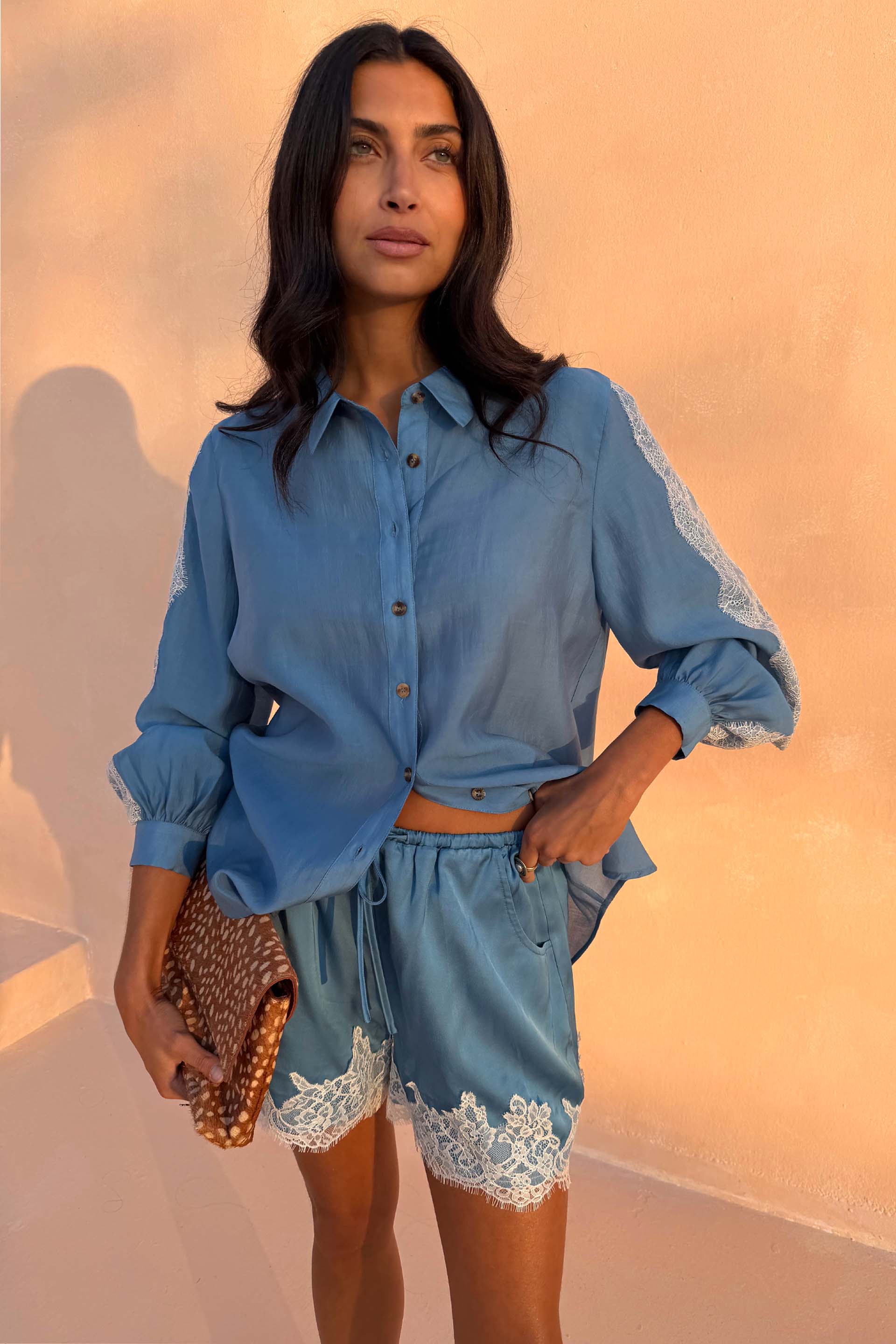 Blue Lace Maeva Shorts - Image 2