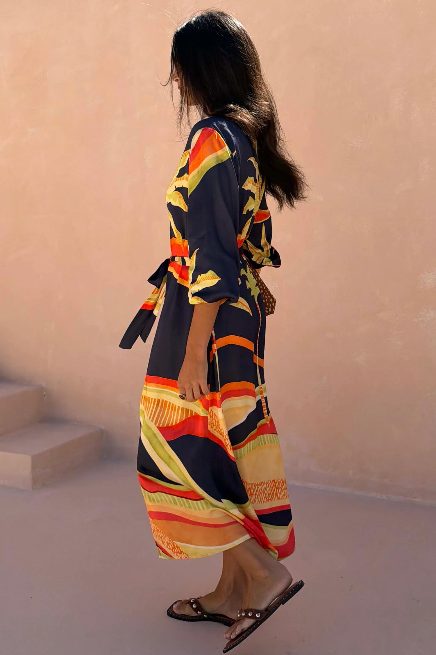 Blue Palm Shirt Dress - Image 6