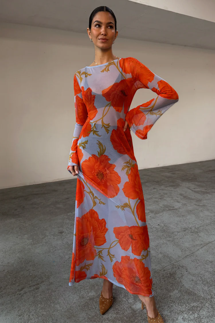 Blue Poppy Aria Mesh Dress - Image 6