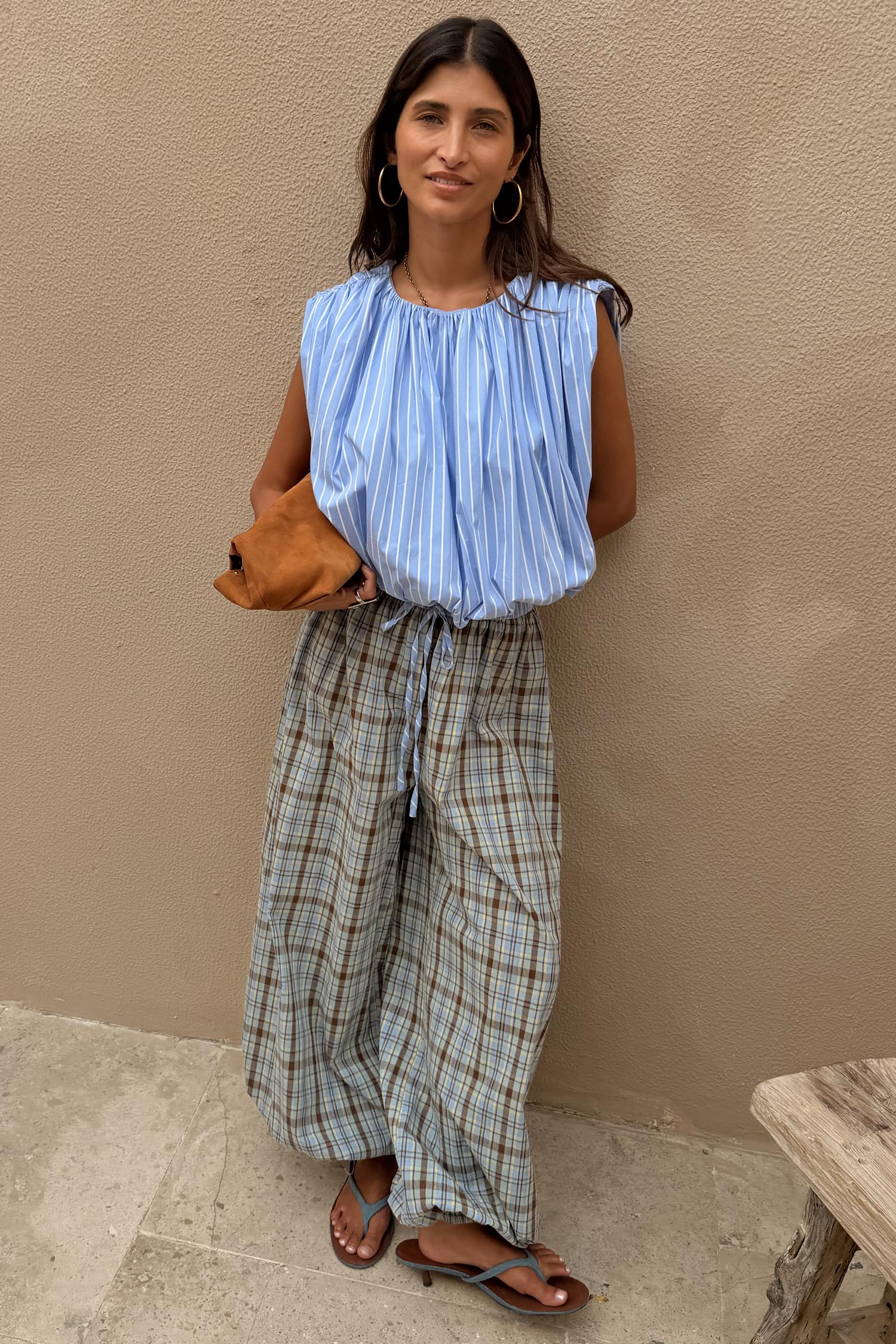 Blue Stripe Bubble Top - Image 3
