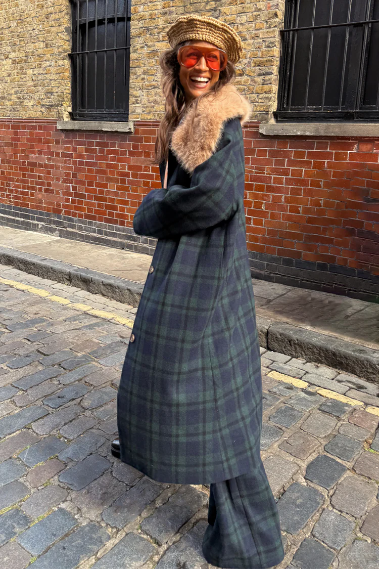 Blue Tartan Coat - Image 2