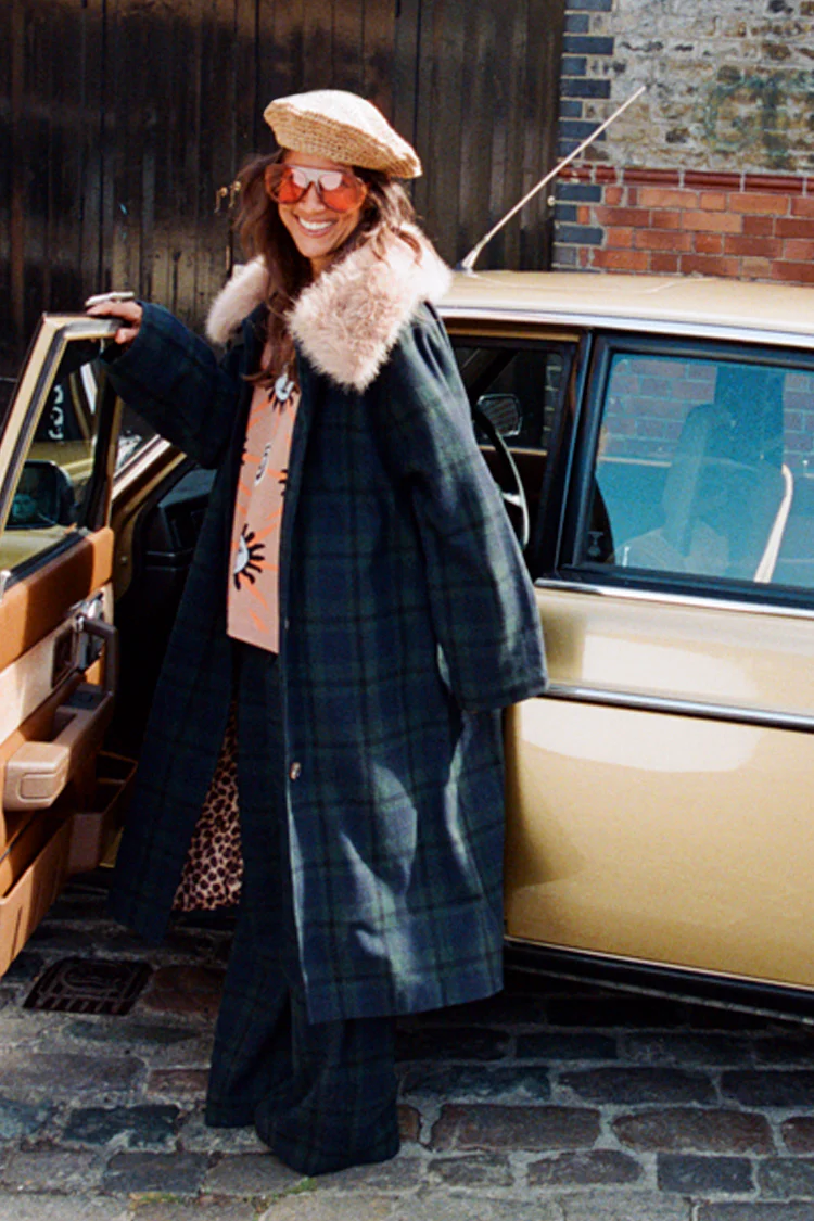 Blue Tartan Coat - Image 7