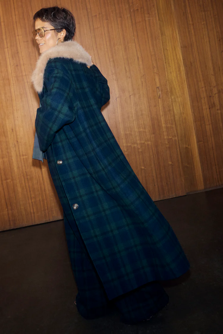 Blue Tartan Coat - Image 9