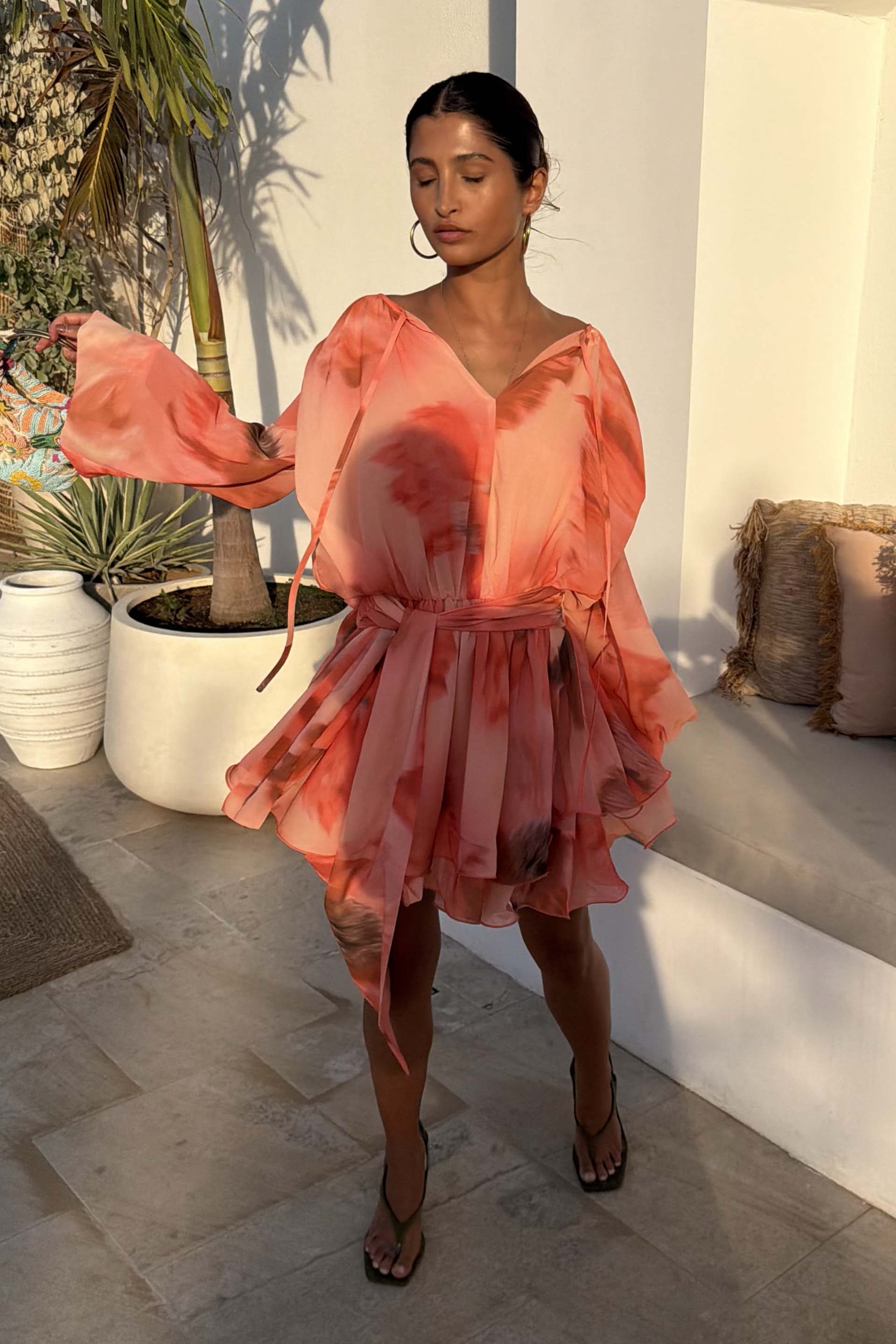 Blurred Floral Ella Mini Dress - Image 5