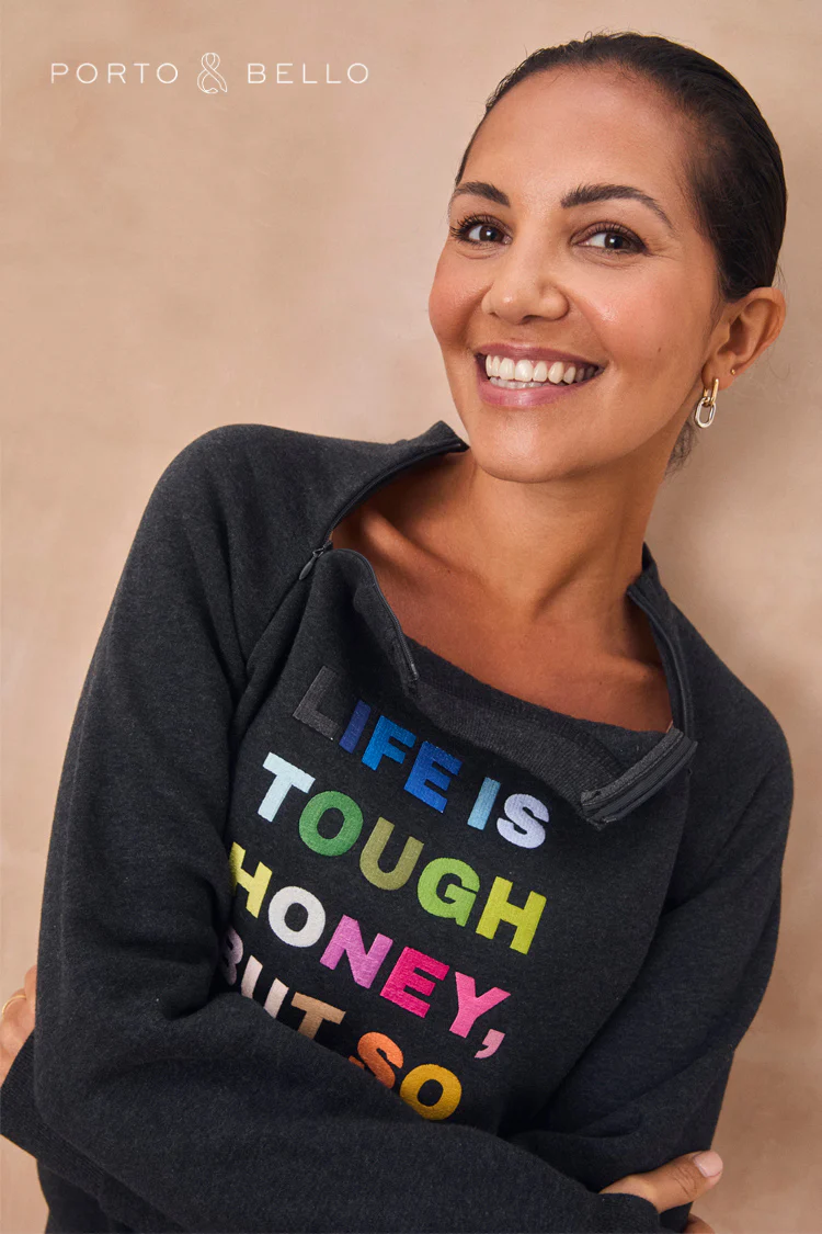Charcoal Life is Tough Honey Sweatshirt - Image 2