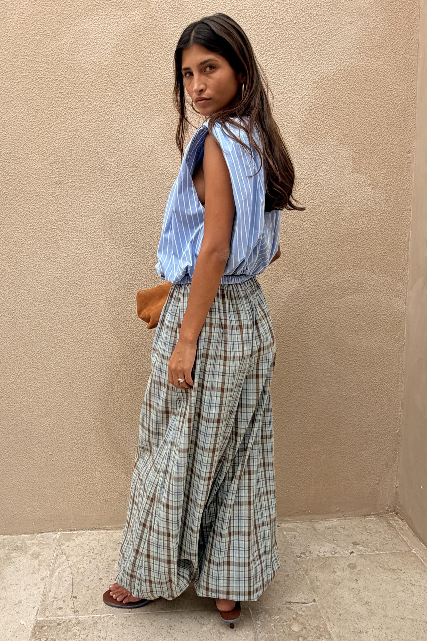 Check Balloon Trousers - Image 3