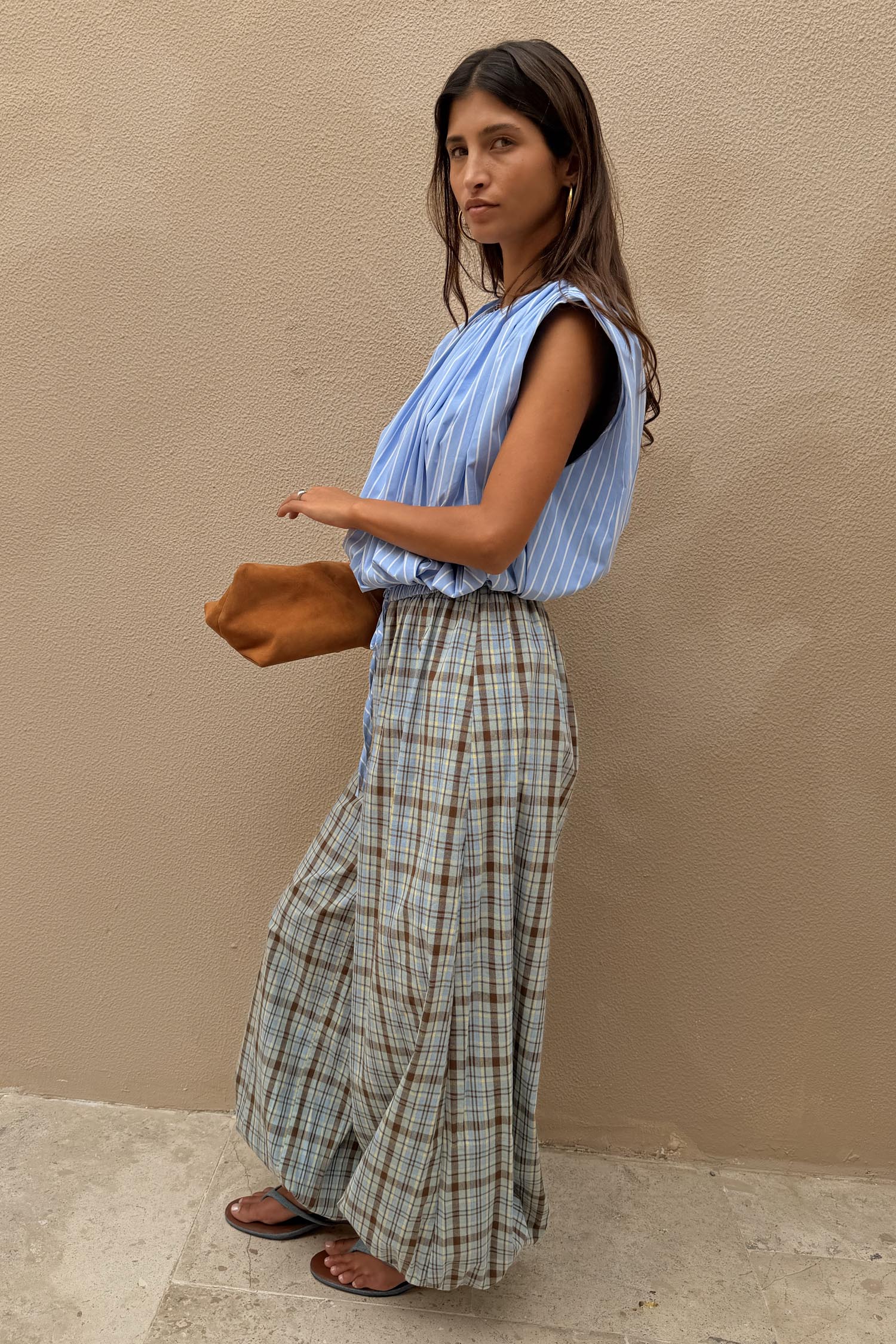 Check Balloon Trousers - Image 5