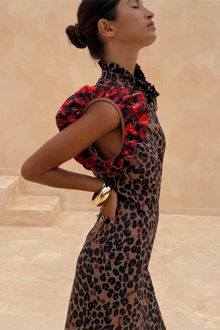 Cherry Leopard Remi Dress - Image 2