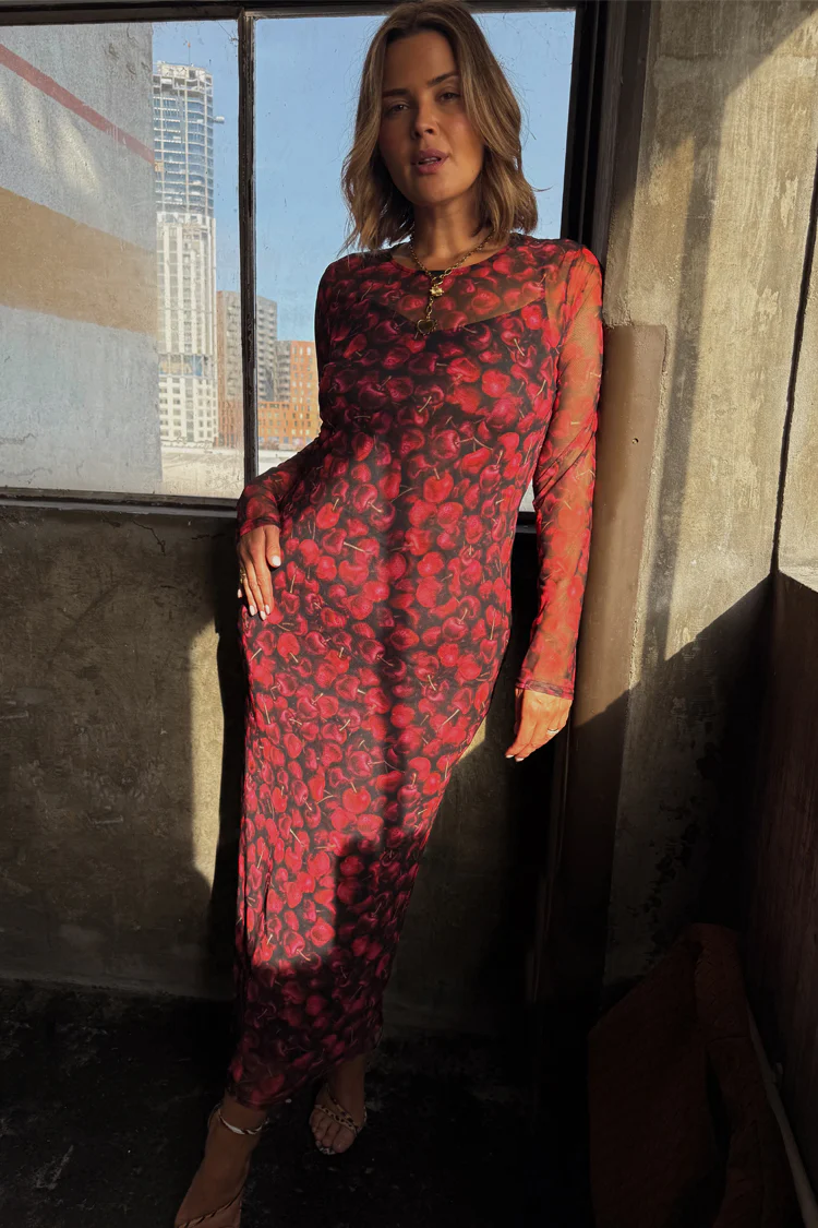 Cherry Mesh Soho Dress - Image 4