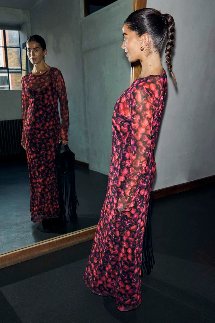 Cherry Mesh Soho Dress Petite - Image 6