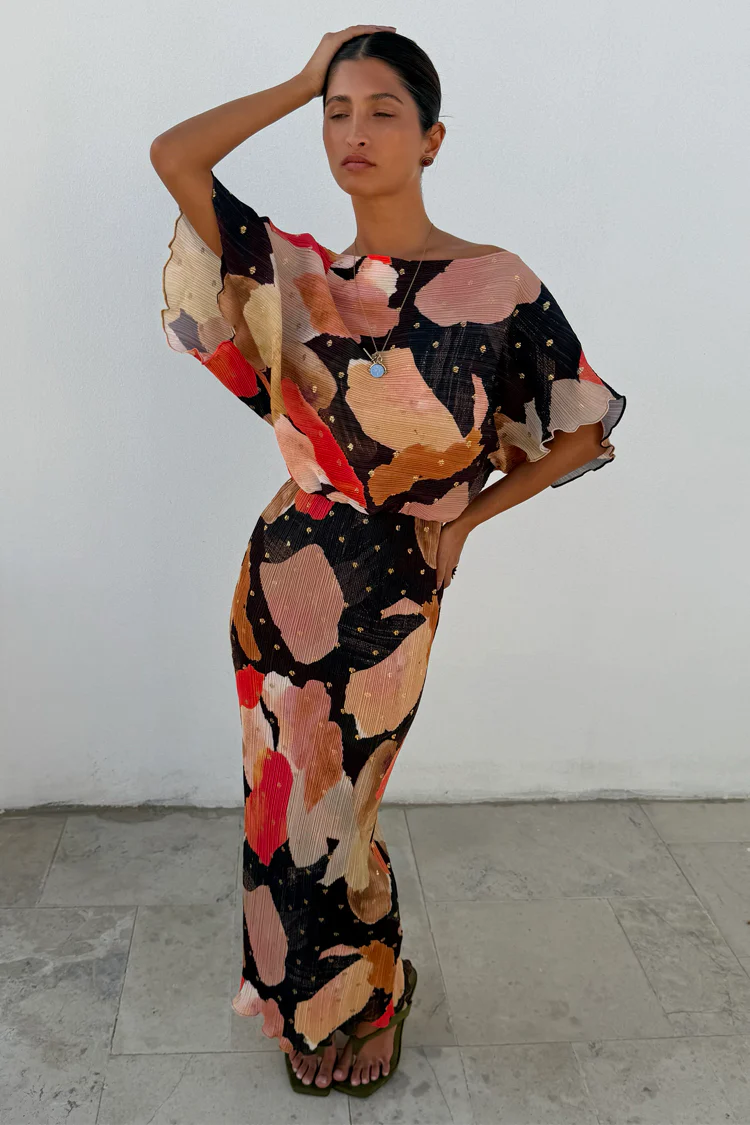 Chocolate Abstract Tilly Dress - Image 4
