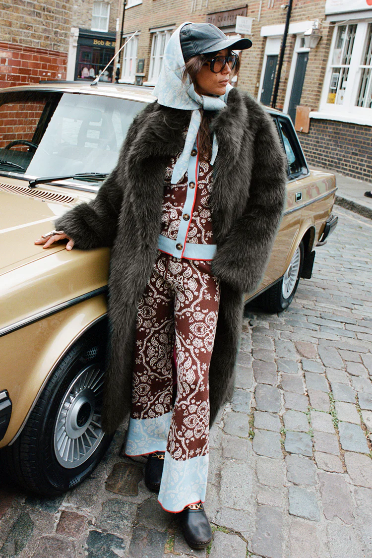Chocolate Bandana Wide Leg Trousers - Image 3